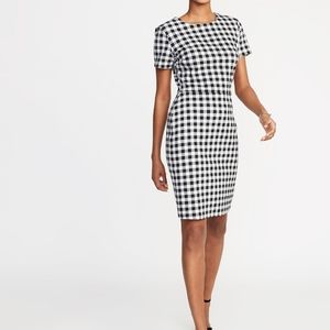 Cotton Gingham Sheath Dress